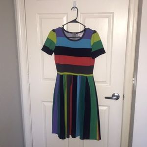 LuLaRoe rainbow Amelia dress size small